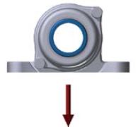 Stainless steel 316 short base pillow block with roller bearing insert for extreme aplications