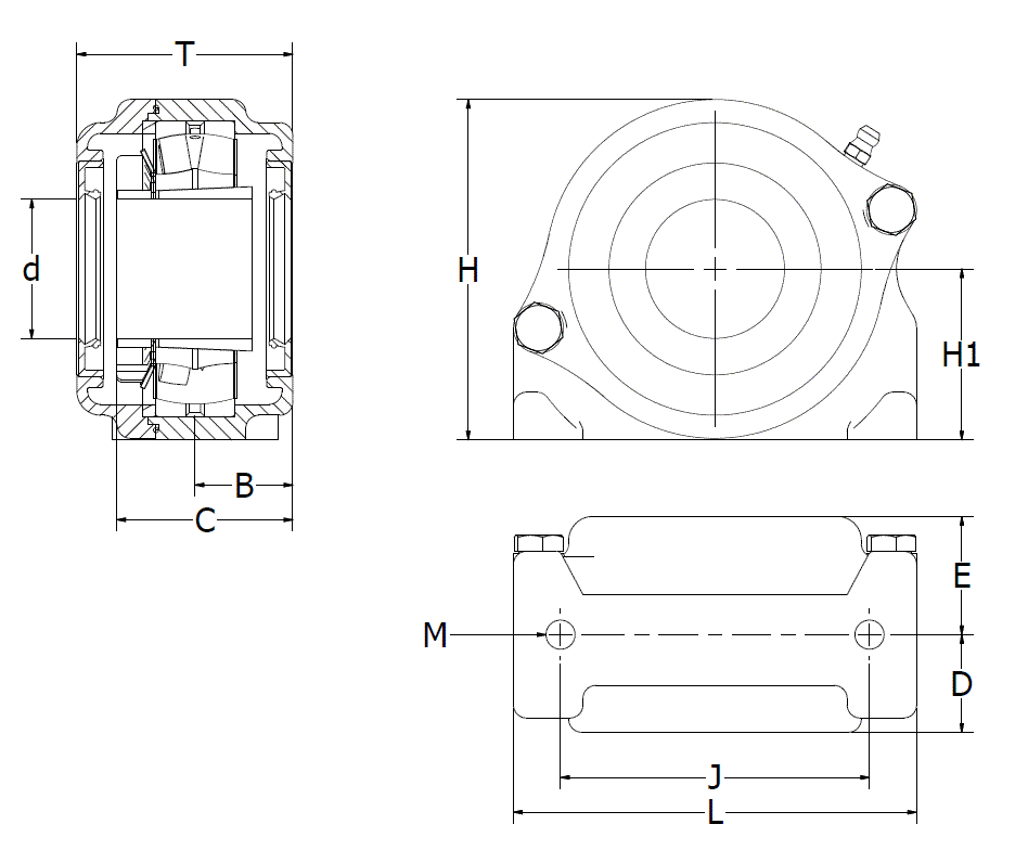 Stainless steel 316 Pillow Block Housing SS-ucpa208