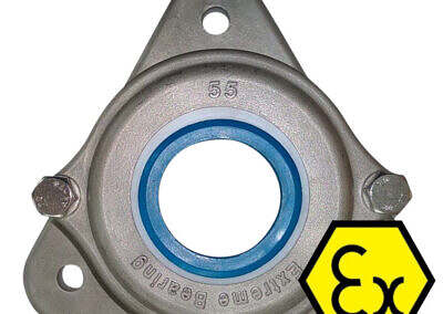 ATEX 144 2014/34/EU 722512 fnl 512 stainless steel 316 wash down extra heavy duty bearing unit 3 hole