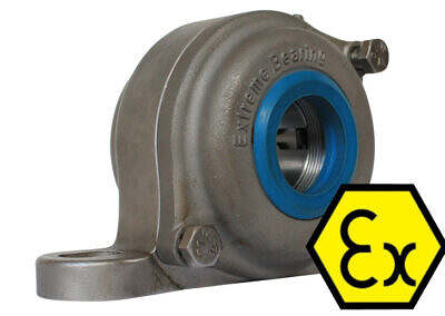 ATEX 144 2014/34/EU stainless steel pillow block cartridge bearing high hygiene HACCP HARPC compliance ucp 40