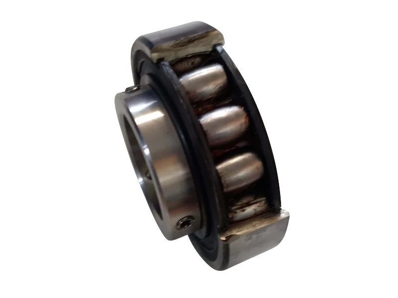 Single roller bearing with setscrew