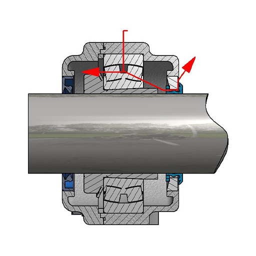 Food-grade stainless steel bearing units during greasing