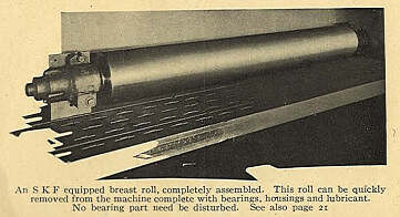 An SKF equipped Fourdrinier machine