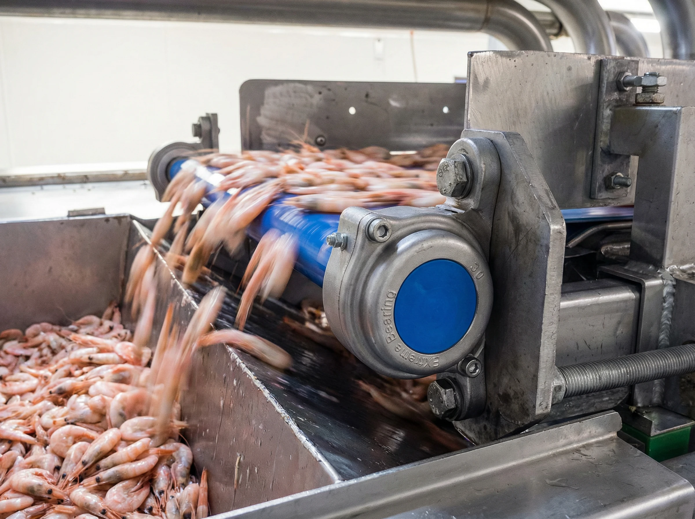 High-Speed Shrimp Processing: Handling Extreme Axial Forces